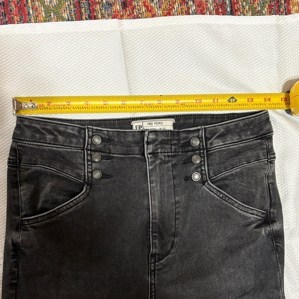 Free People Charcoal Flare Jeans - Picture 9 of 12